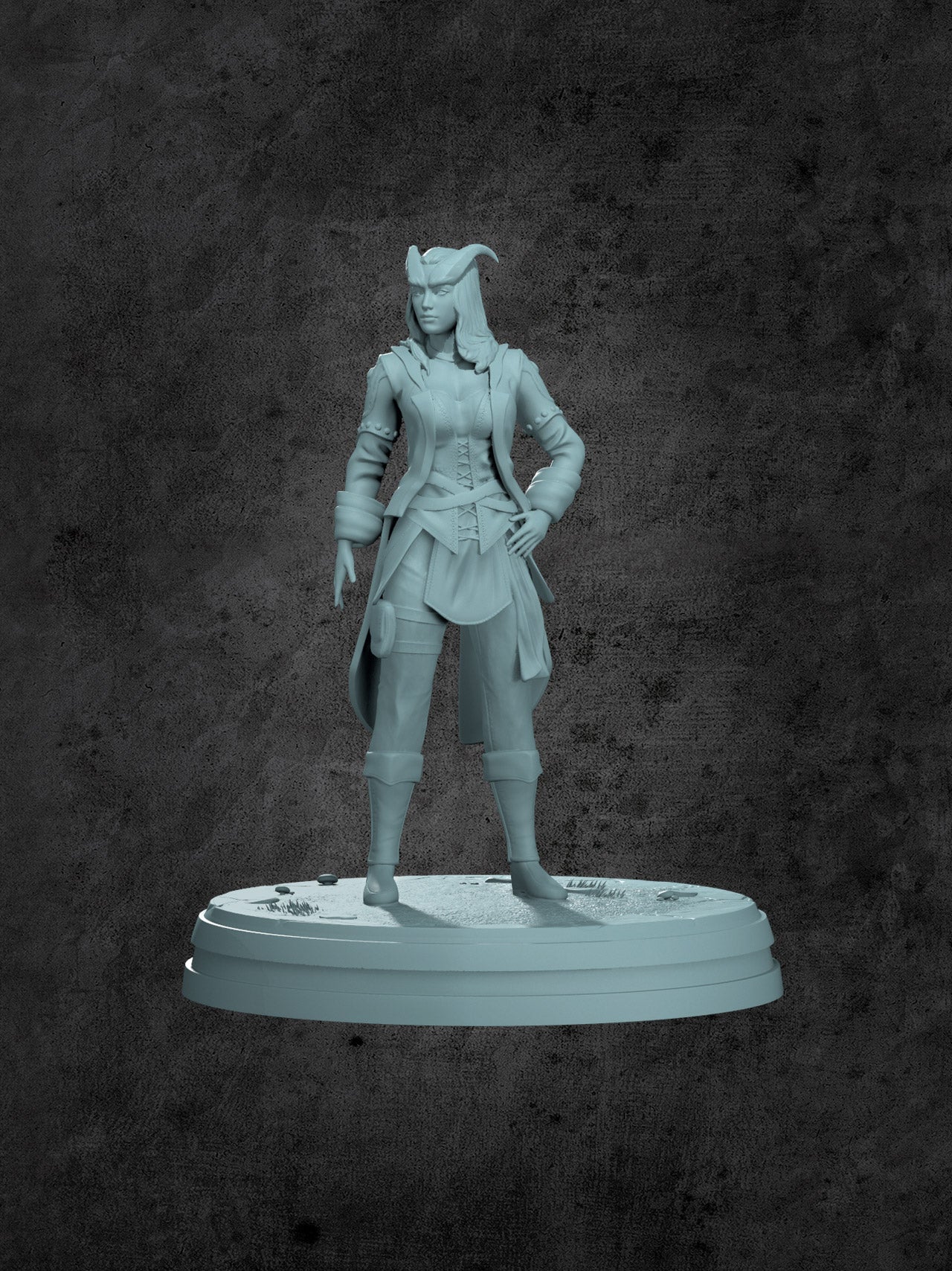 Savine (Teifling Female) Miniature for Tabletop RPGs
