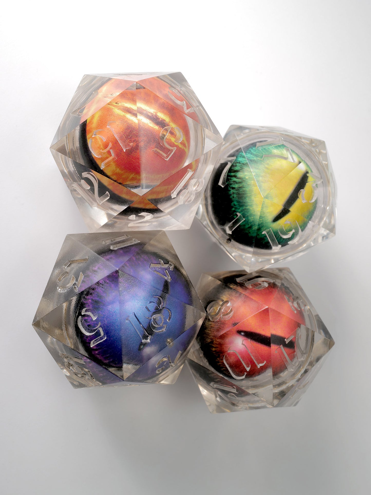 34mm Dragon's Eye D20 Raw Bundle Set of 4