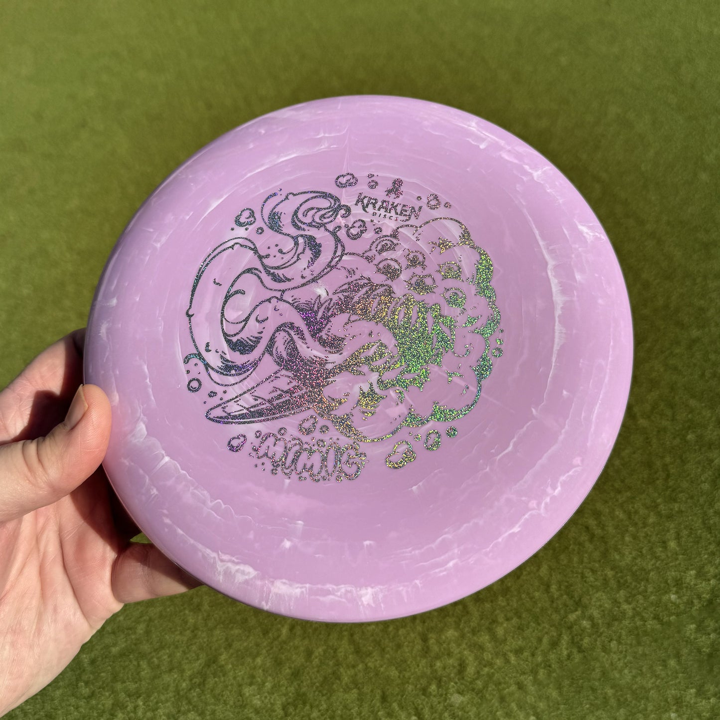 Cotton Candy Mimic Pink Elvin Putter with Rainbow Foil
