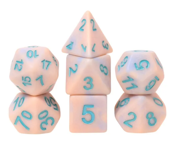 Dragon's Treasure 7pc Dice Set Inked in Blue