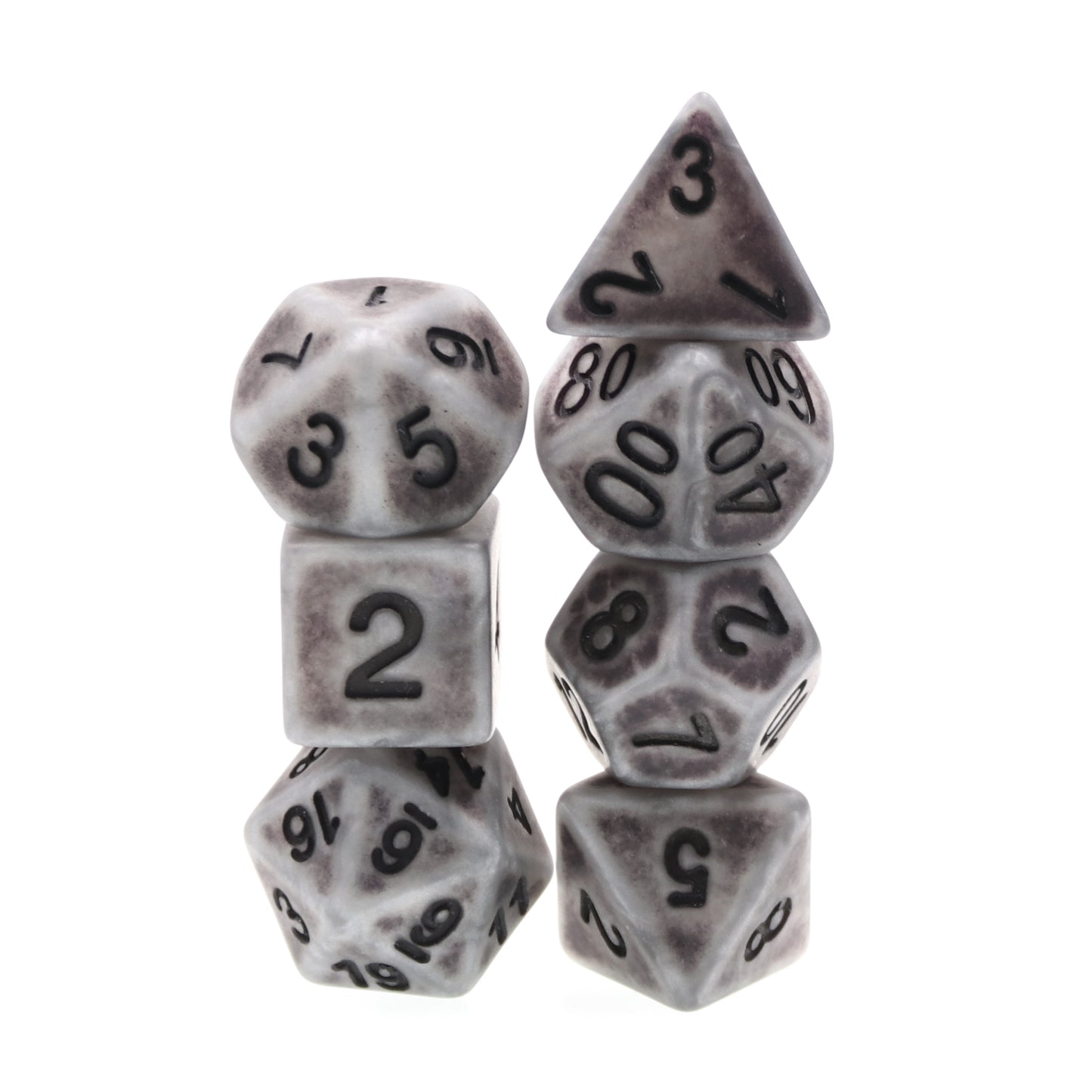 Archaic Steel Polyhedral 7pc Dice Set