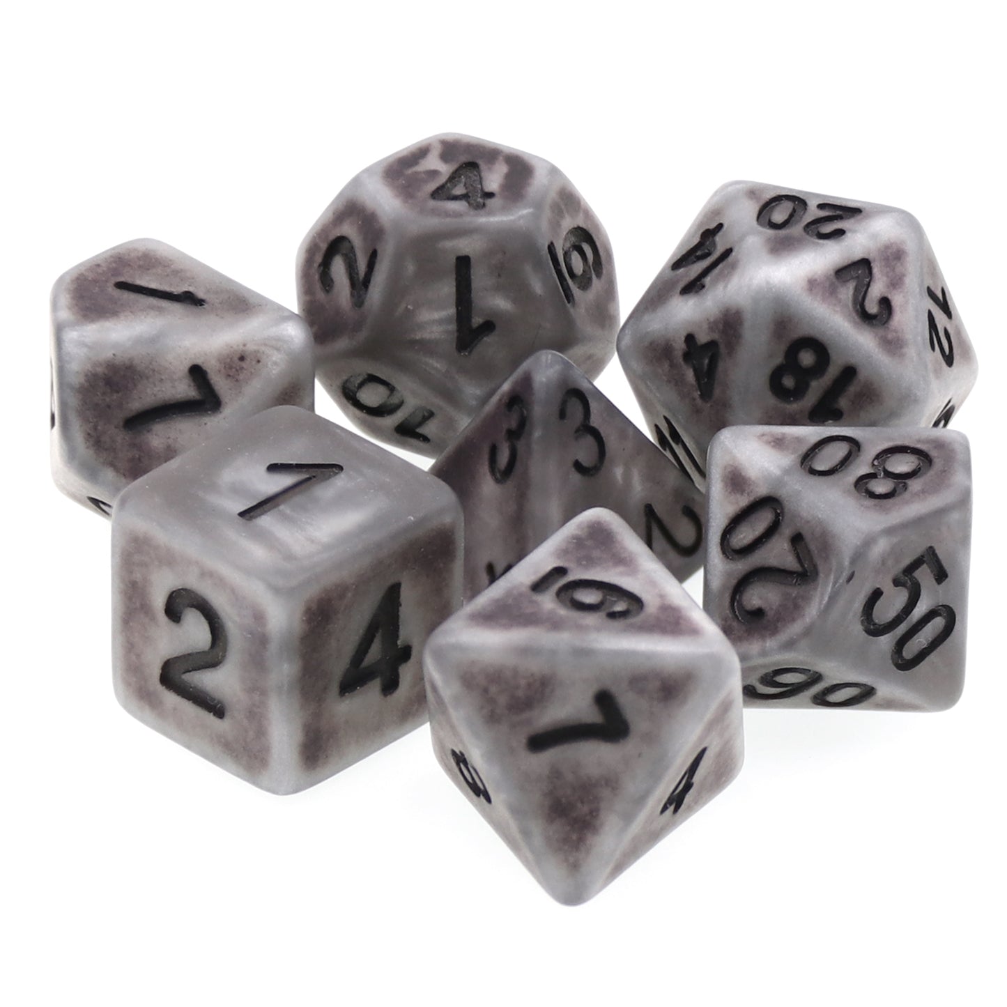 Archaic Steel Polyhedral 7pc Dice Set