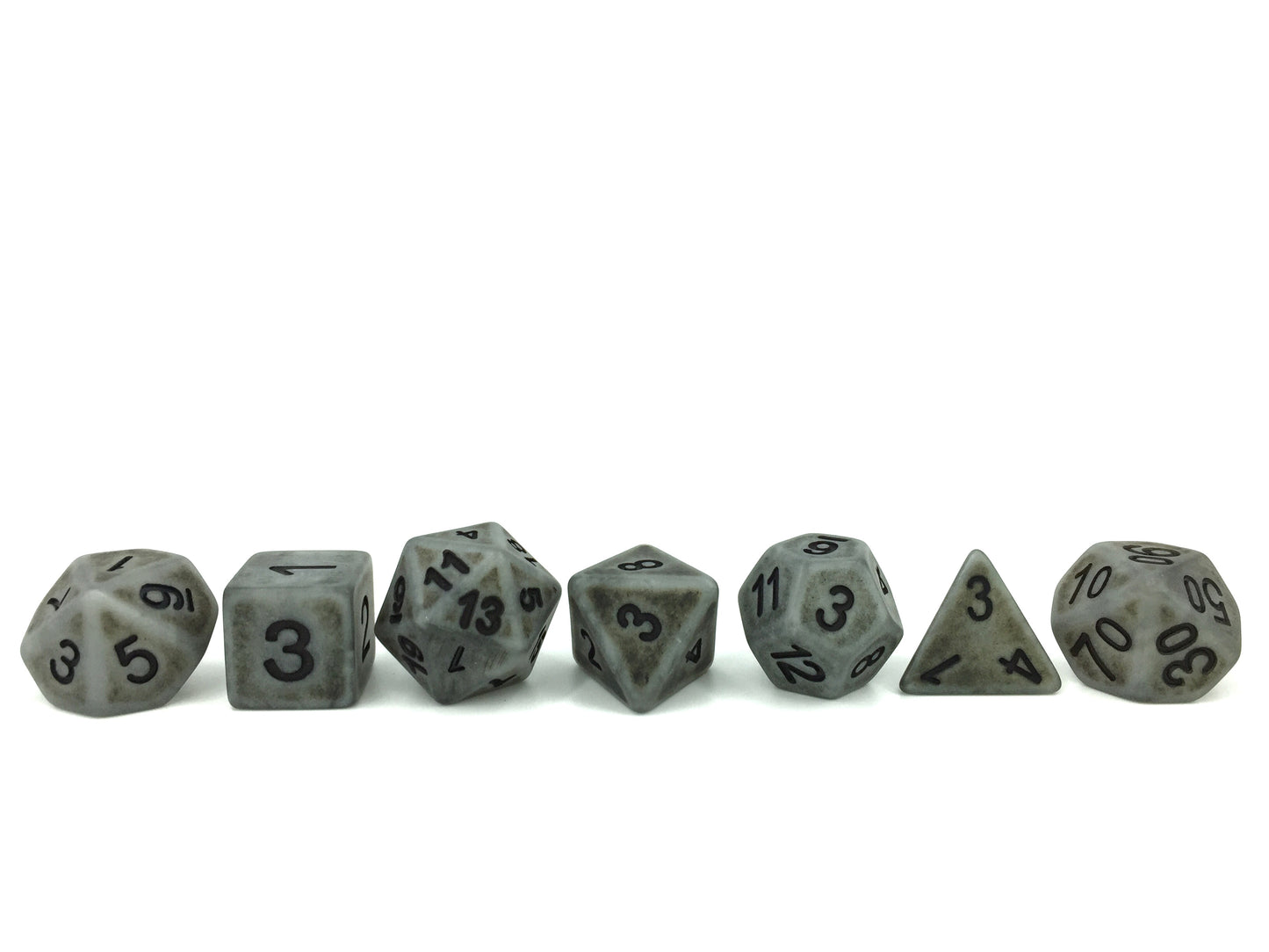 Archaic Steel Polyhedral 7pc Dice Set