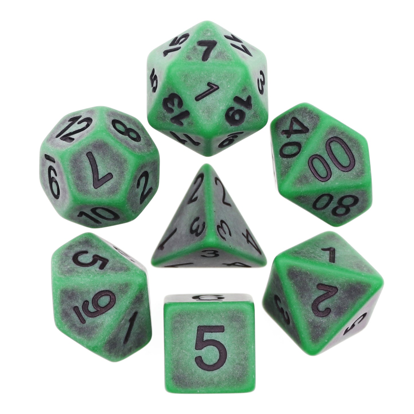 Archaic Forest Polyhedral 7pc Dice Set