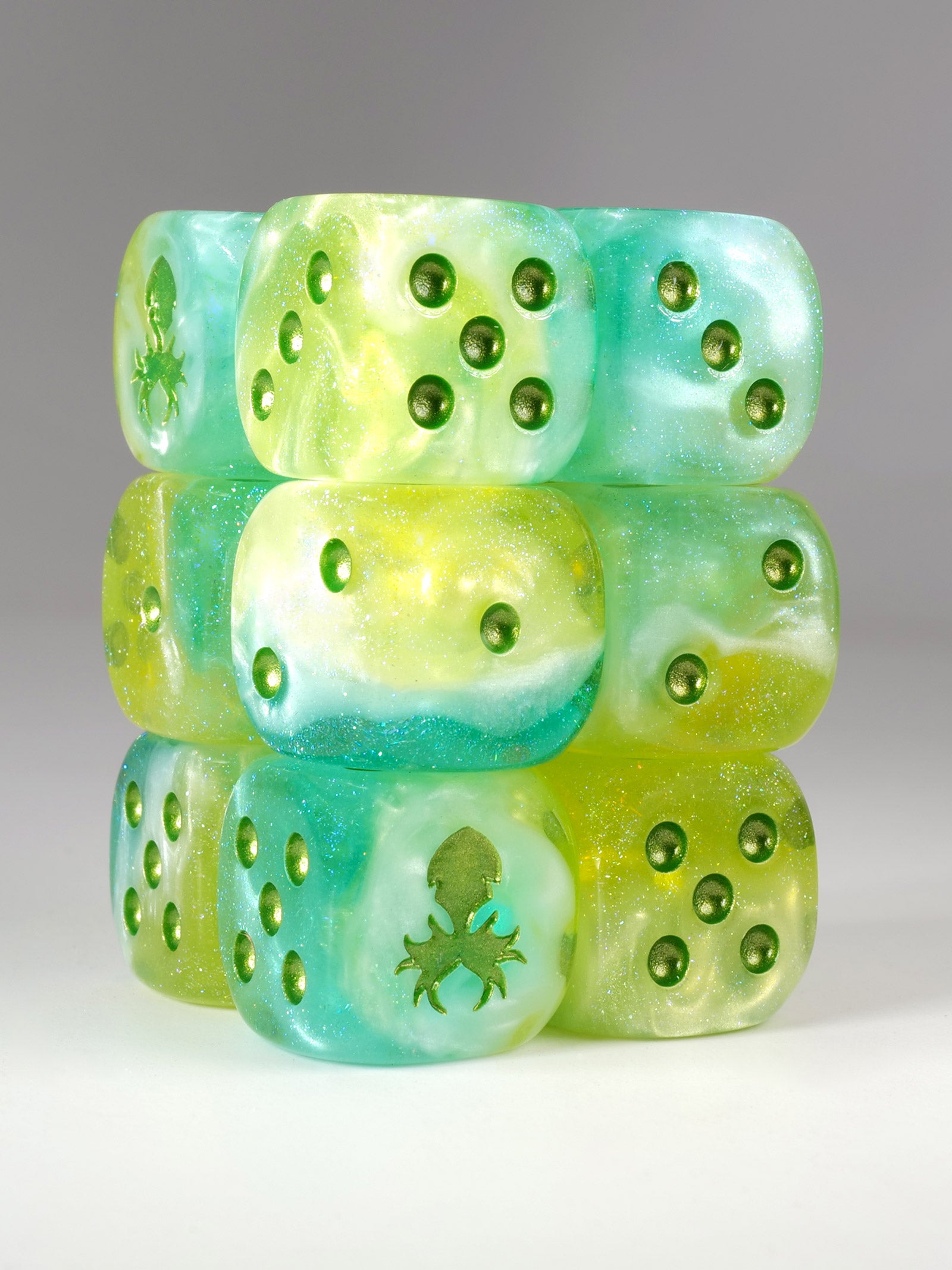 YOSA テラキューブ　テラボルスター　セット Ostara D6 Pips 12pc Dice Set - 16mm – Kraken Dice