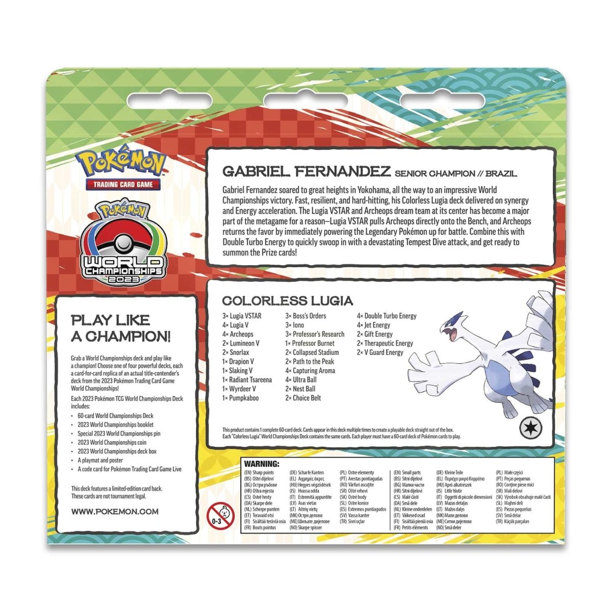 2023 Pokémon World Championships Deck (Gabriel Fernandez, Colorless Lugia)