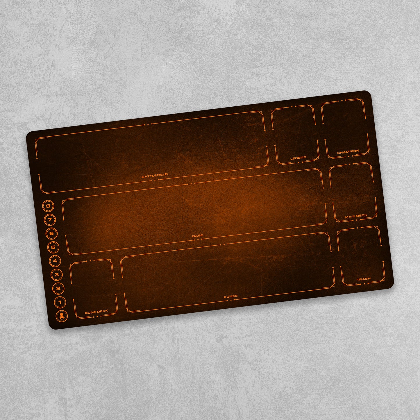 Riftbound Playmat with Zones - Body Orange Grunge