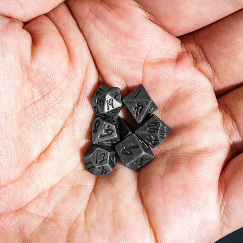 The Runebound Mini Metal Dice Set - Silver