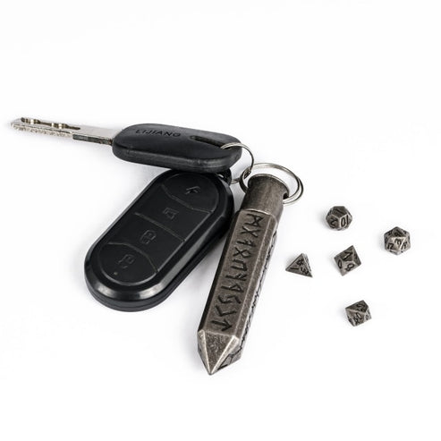 The Runebound Mini Metal Dice Set - Silver