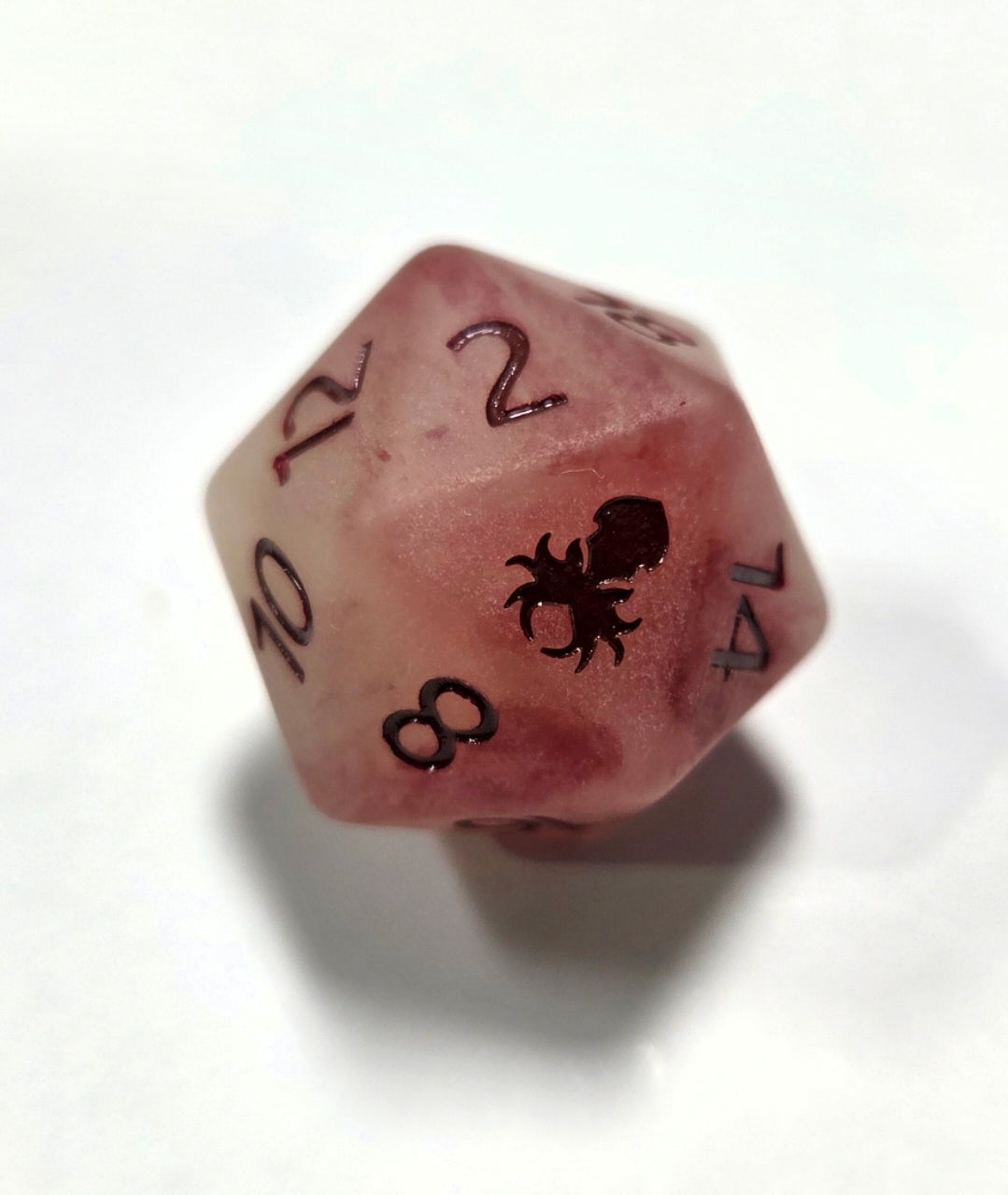 Bloodbath Single 30mm Glow in the Dark D20 With RED Kraken Logo