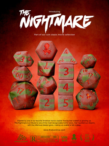 The Nightmare 14pc Horror Themed Dice Set