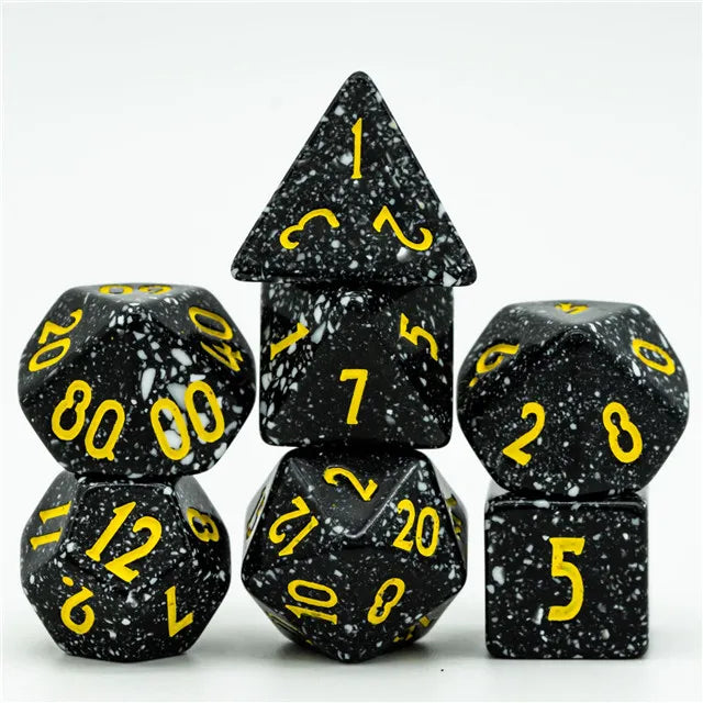 Chessex Dice. Opaque Yellow/black d4 dice