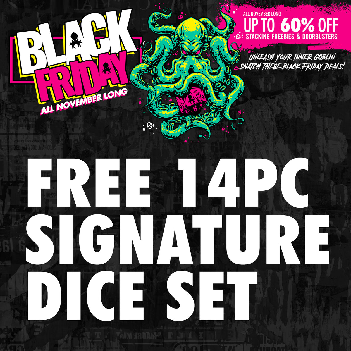 Freebie - Kraken Signatures 14pc dice set