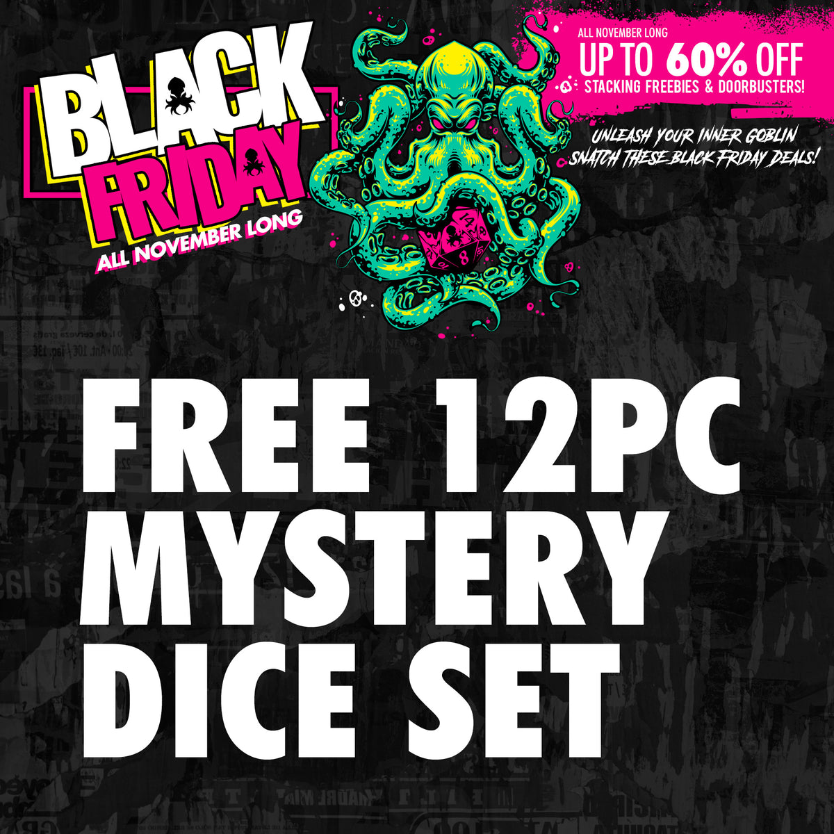 Freebie - 12PC Kraken Mystery Dice Set