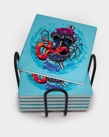 Mimic Disc Golf Square Coaster