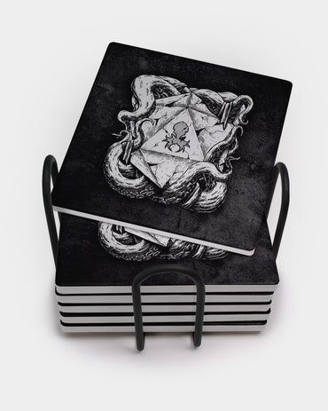 Kraken's D20 Square Coaster