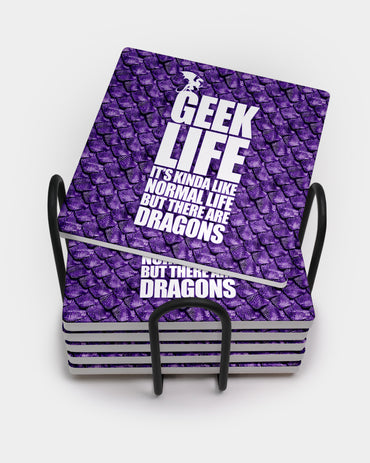 Geek Life Square Coaster