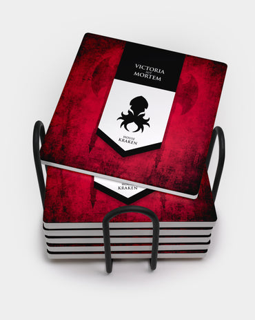 Red House Kraken Square Coaster Set
