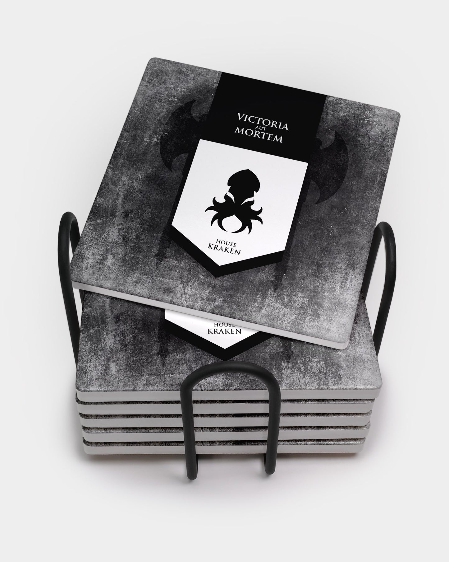 Gray House Kraken Square Coaster
