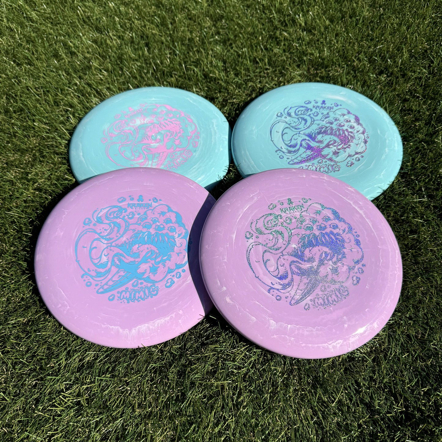 Cotton Candy Mimic Pink Elvin Putter with Blue Foil