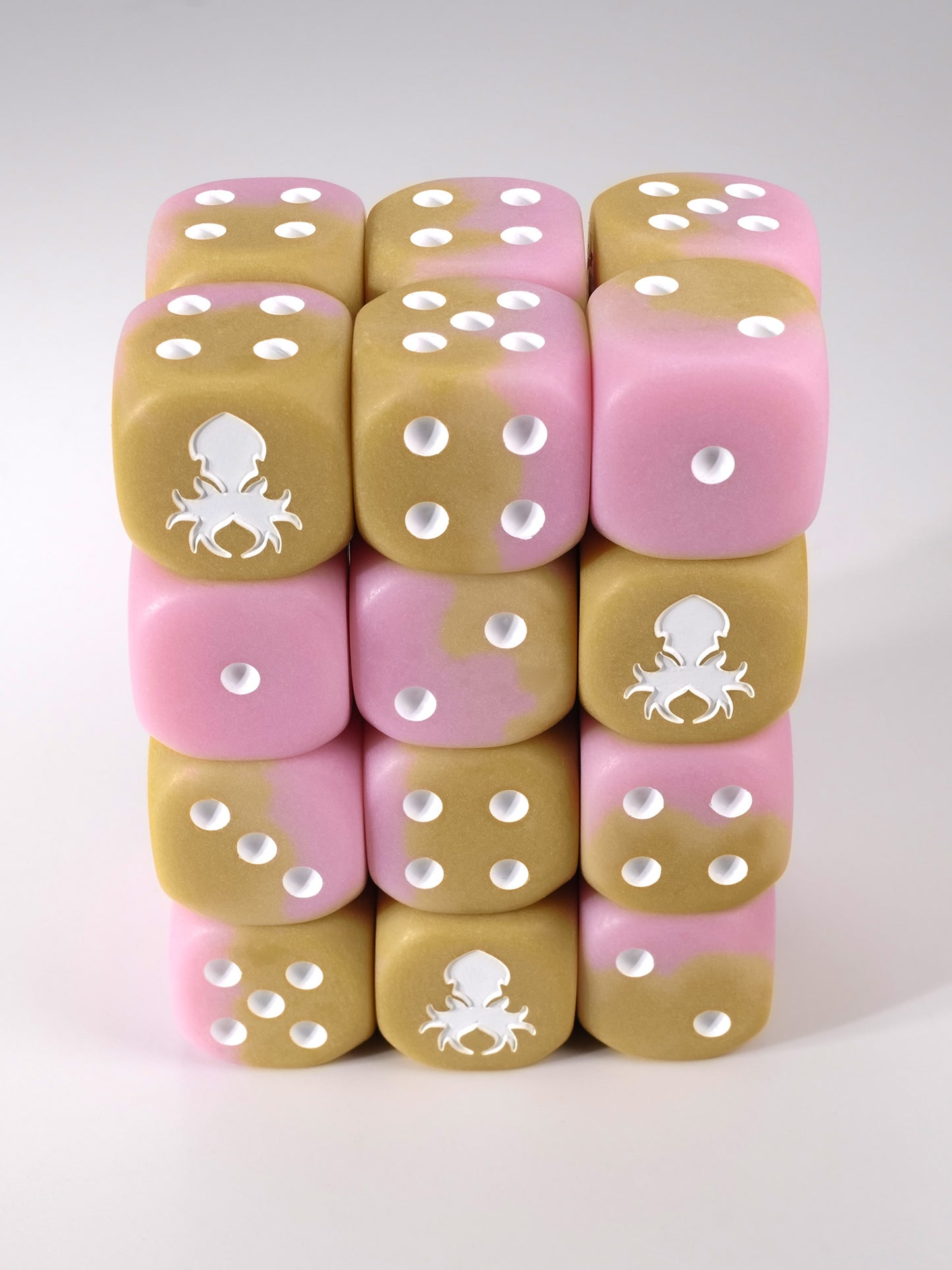Strawberry Cold Foam D6 with Pips Dice Set