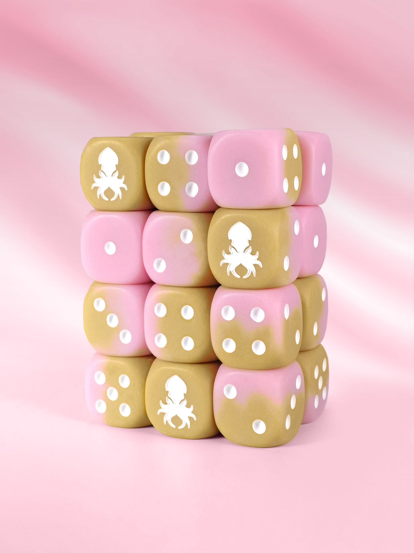 Strawberry Cold Foam D6 with Pips Dice Set