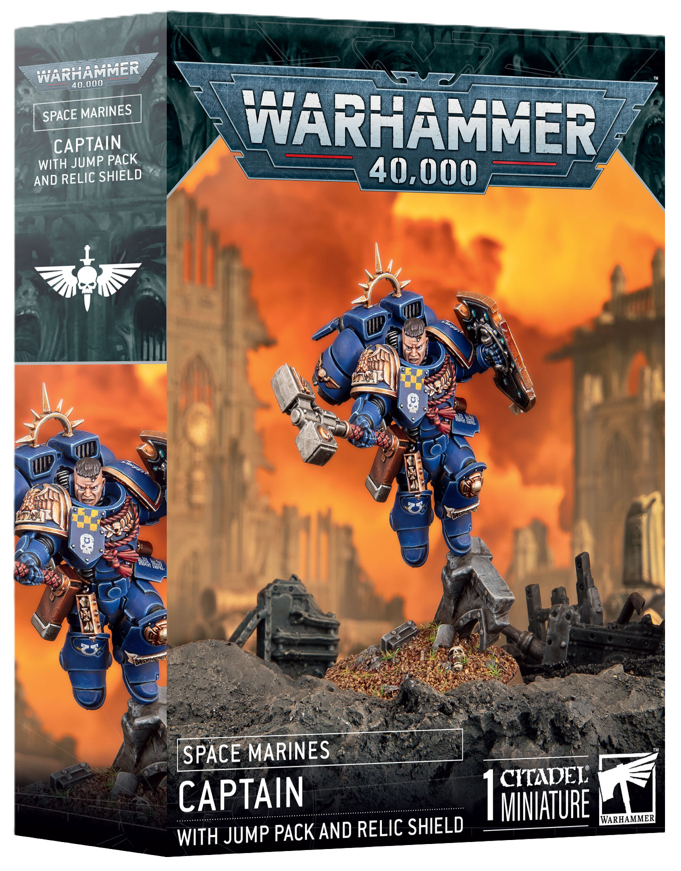 Warhammer 40K: Captain with Jump Pack and Relic Shield