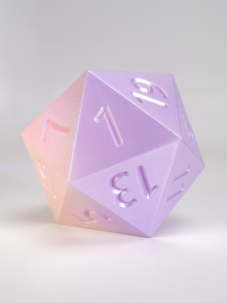 Ombre Elegant Pink to Periwinkle 55mm D20 Dice