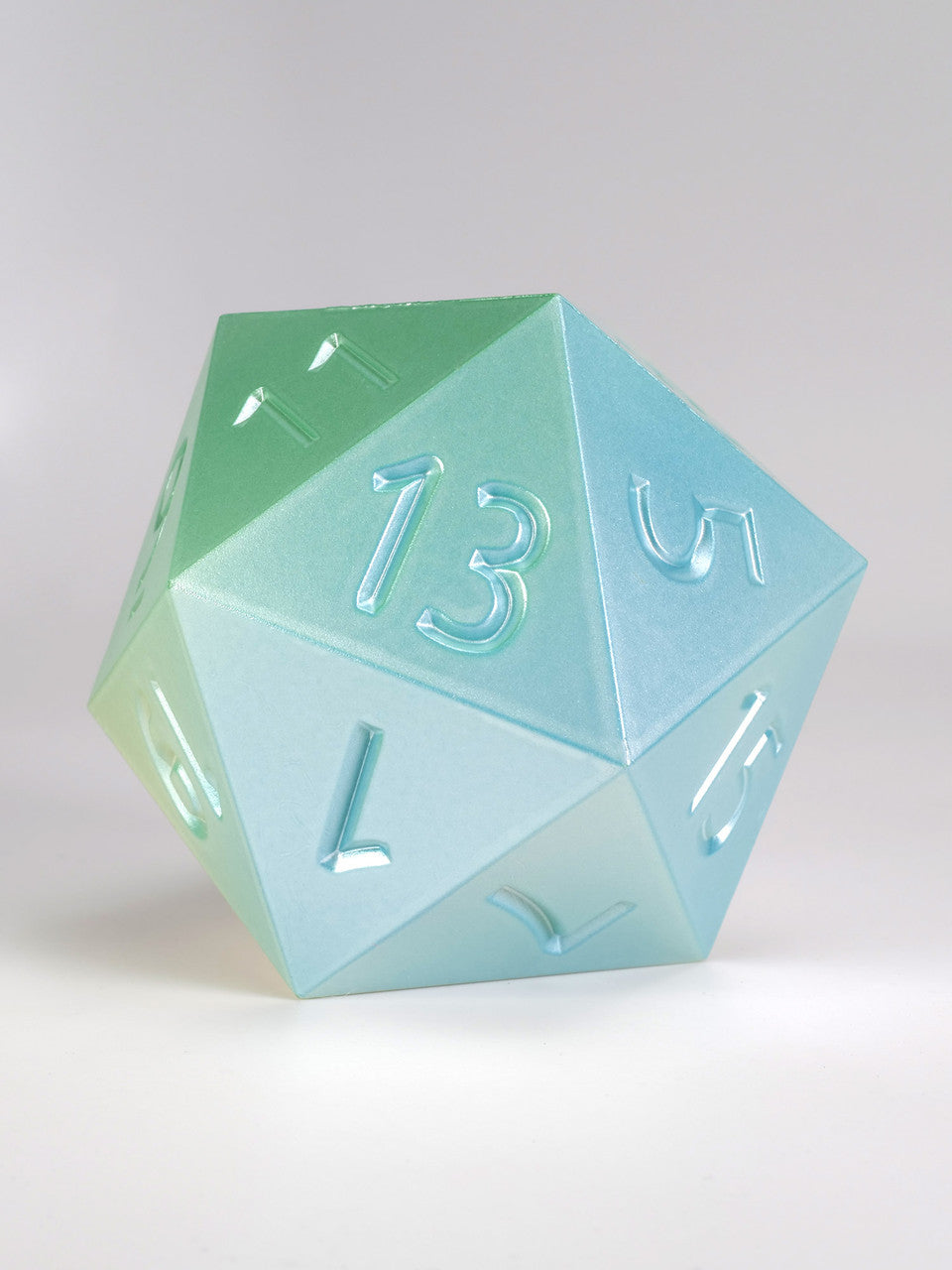 Ombre Sunshine to Sky Blue 55mm D20 Dice