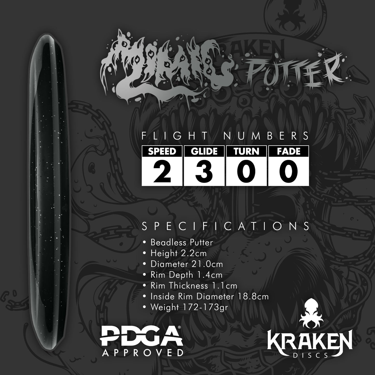 Mimic Black Jelly Putter with Black Foil