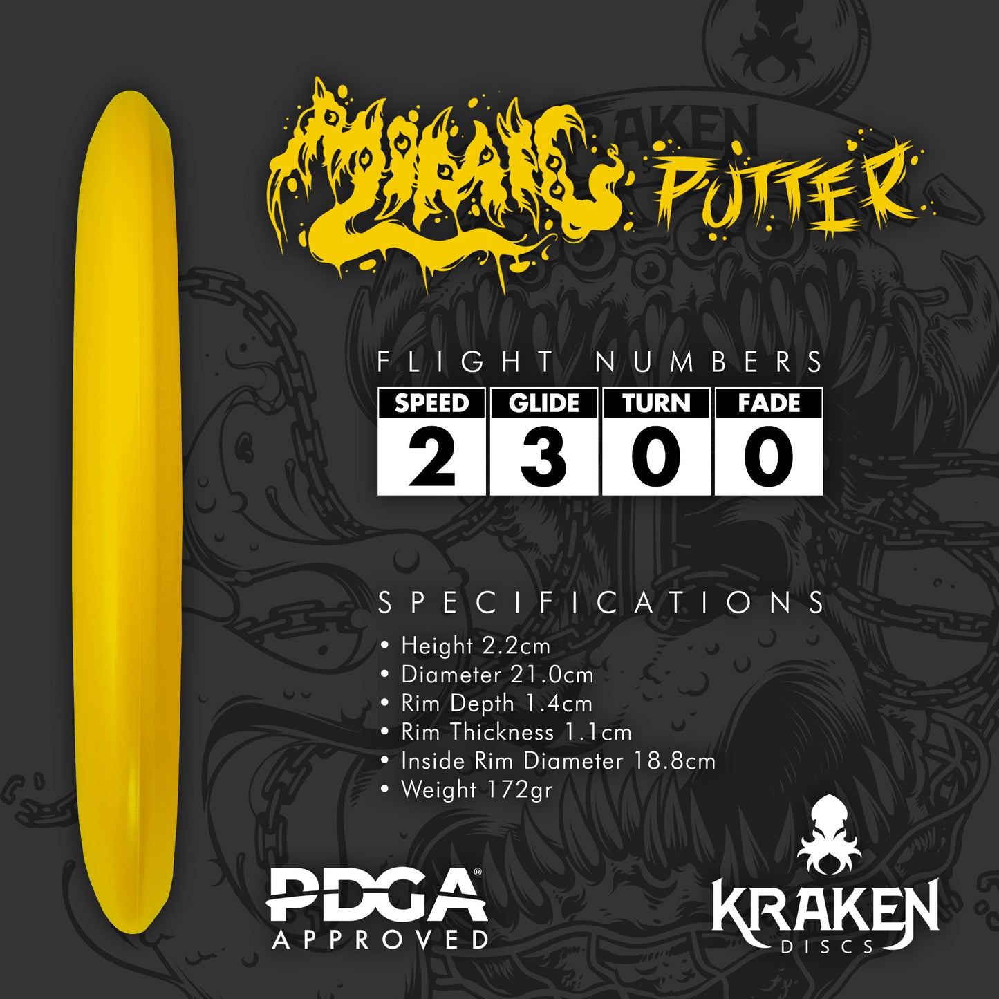 Mimic Amber Dwarven Putter with Pink Foil