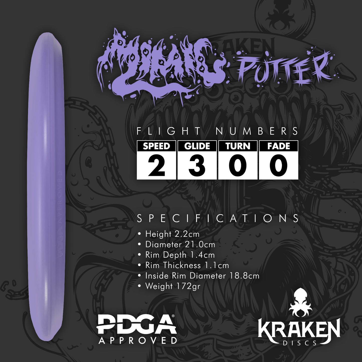 Mimic Purple Dwarven Putter with Purple Foil