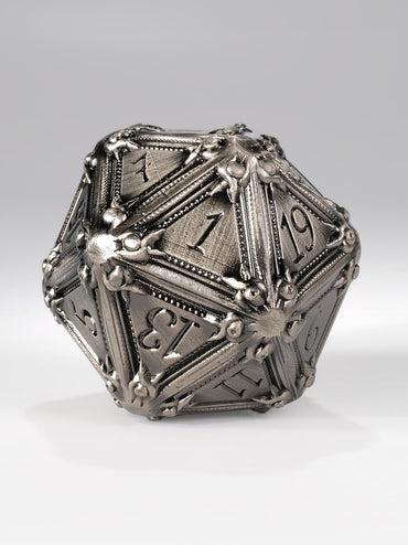 50mm Geometric Horrors: Silver Golem's Eyes TTRPG Single D20