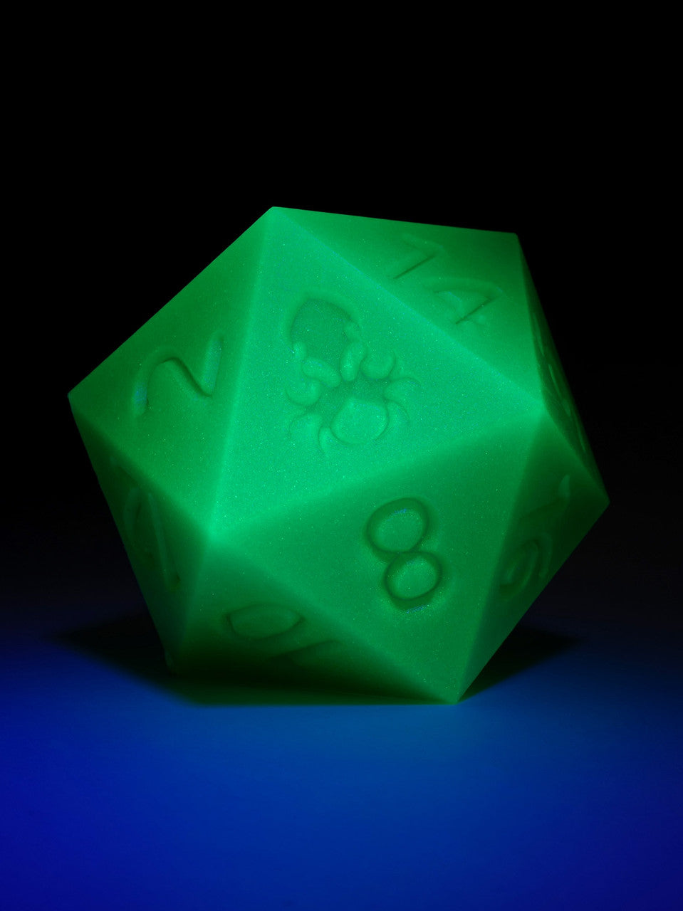 RAW 55mm Glow in the Dark Green D20