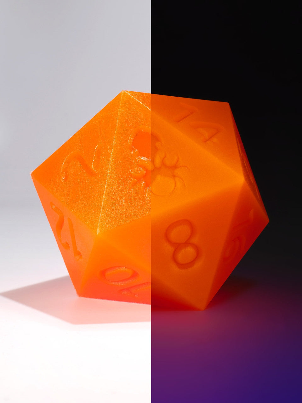 RAW 55mm Glow in the Dark Orange D20