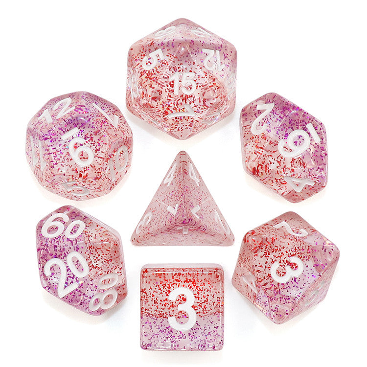 Array of Stars 7pc Particles Polyhedral Dice Set