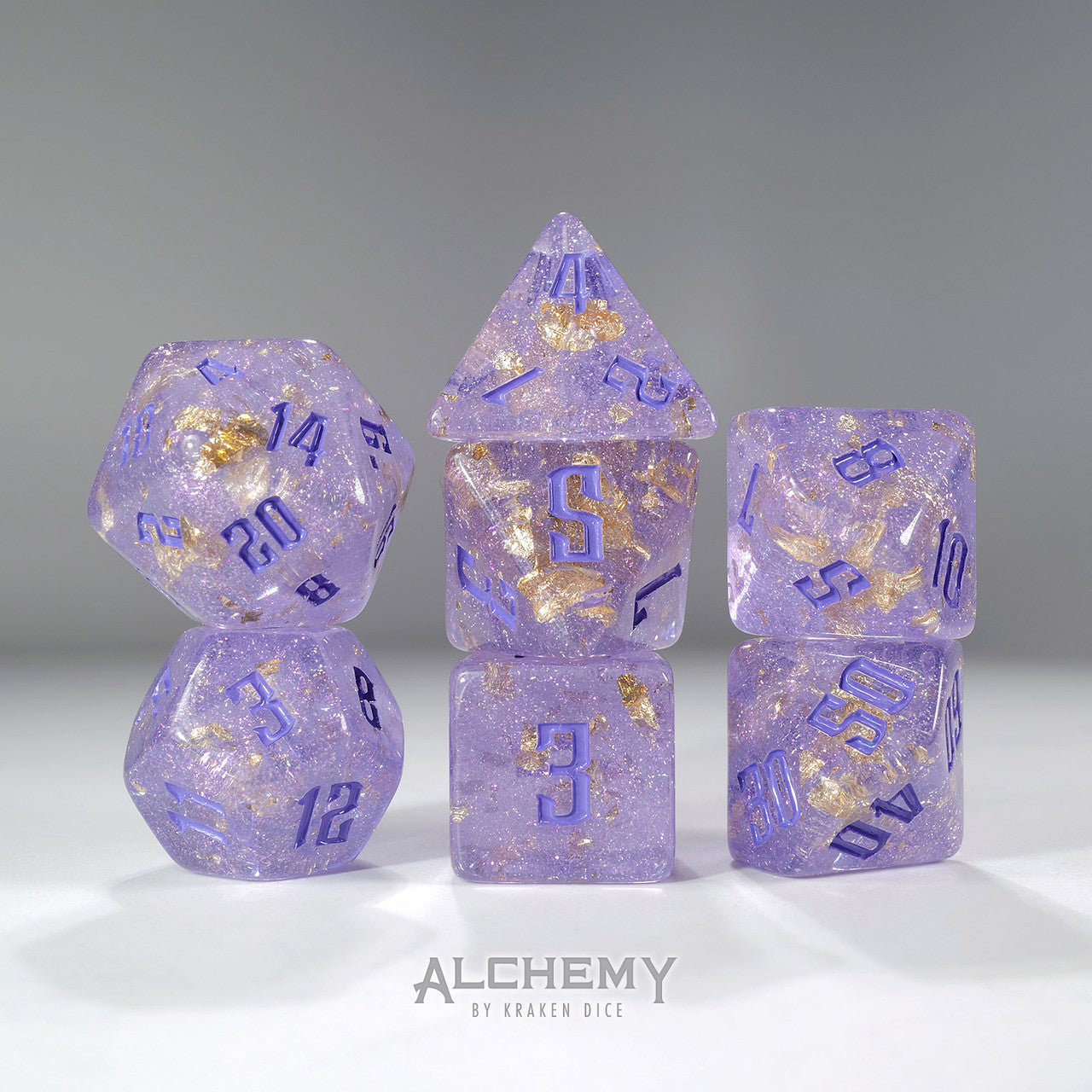 7pc Fragments of the Sun Glitter Lilac with Lilac Ink