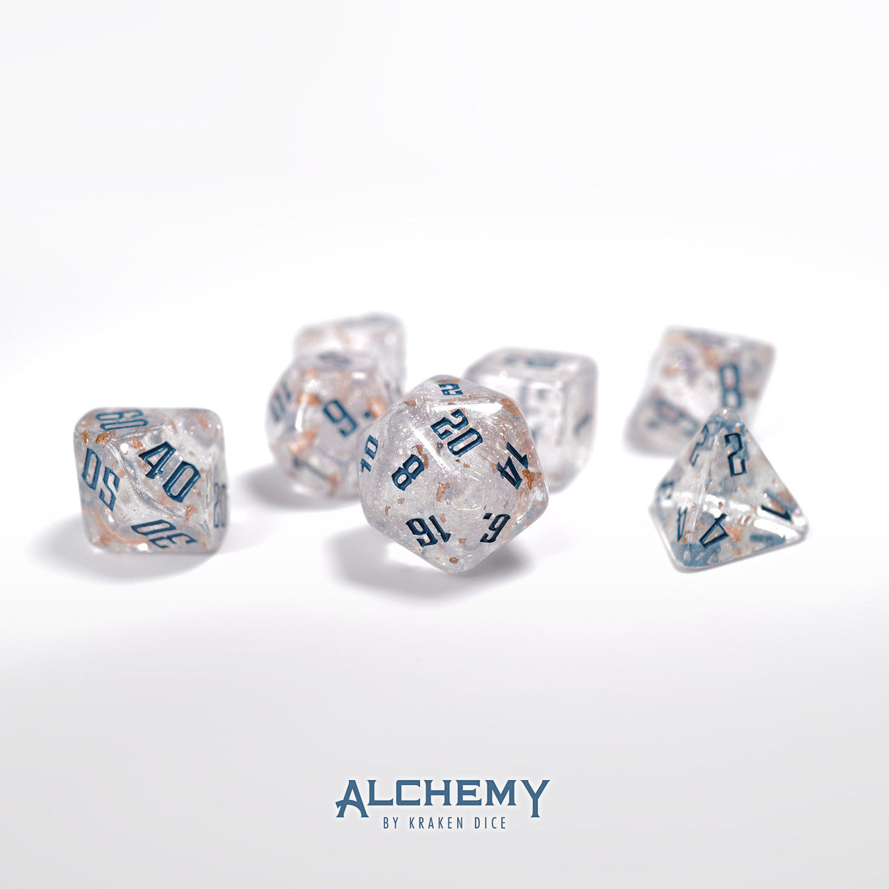 7pc Fragments of Venus with Prussian Blue Ink