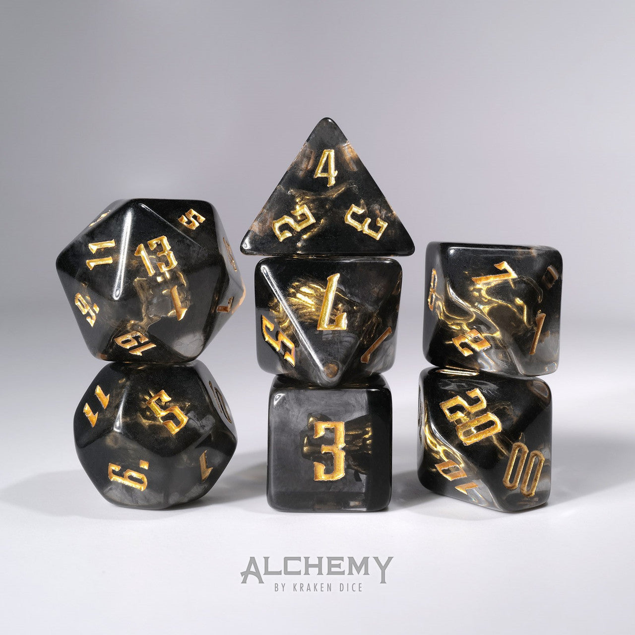 7pc Hidden Dragon Spirit with gold ink by Alchemy