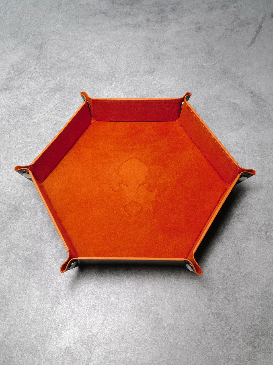 Collapsible Kraken Dice Tray Black and Orange