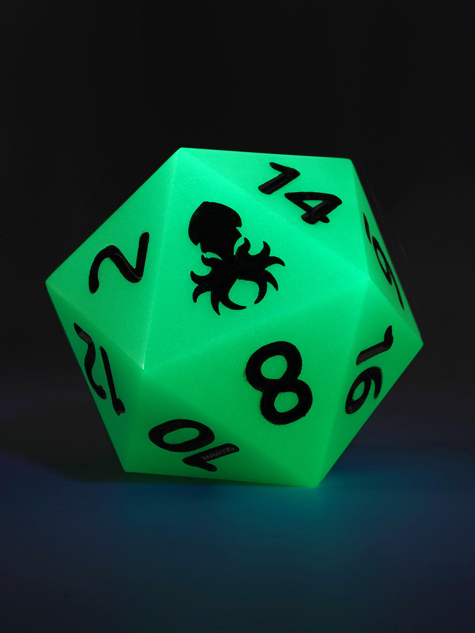 Green Glow in the Dark 55MM D20