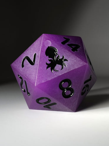 Purple Glow in the Dark 55MM D20