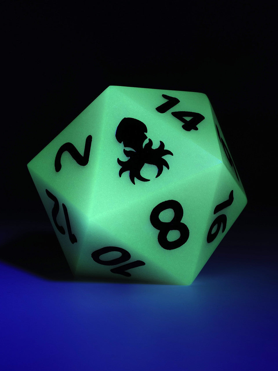 Purple Glow in the Dark 55MM D20