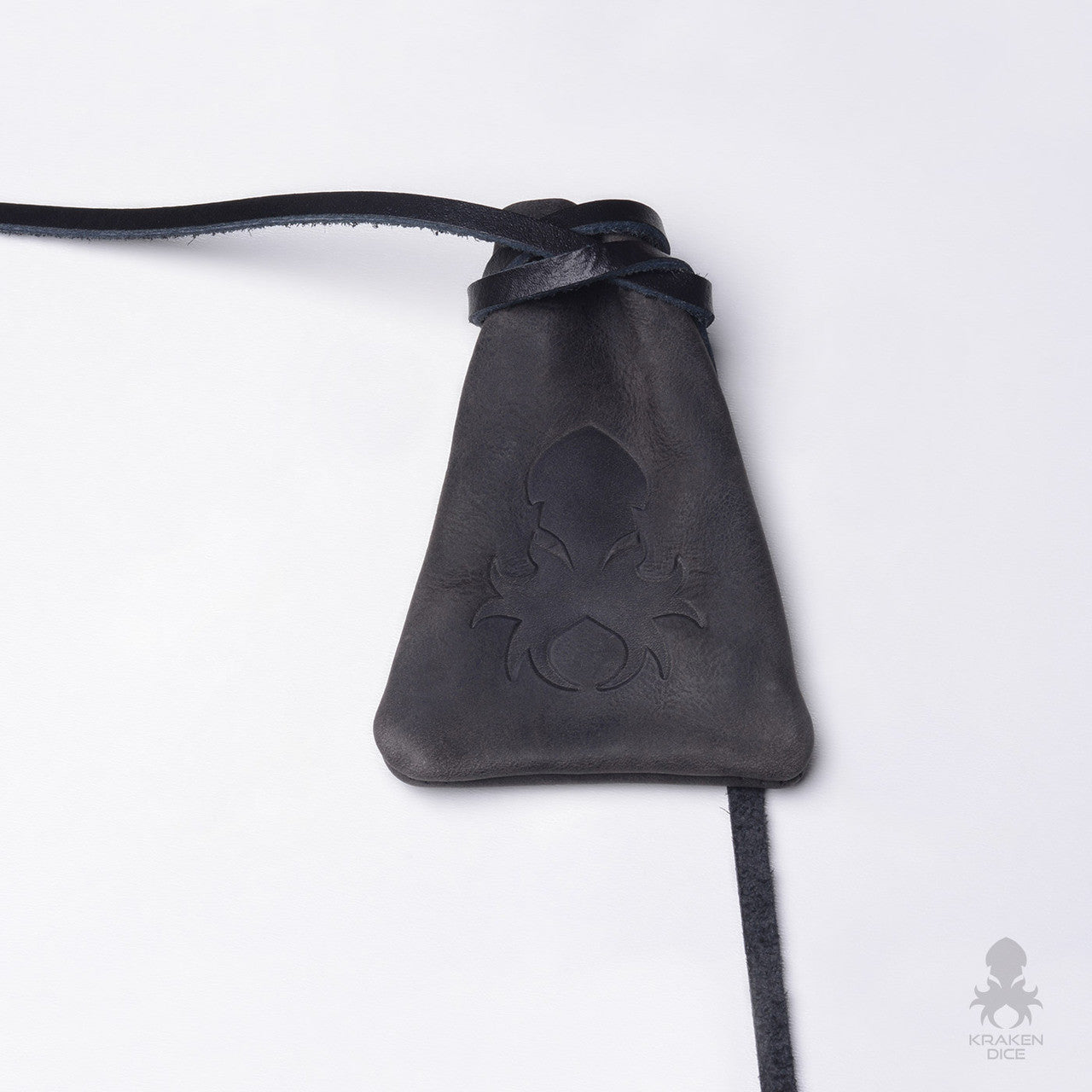 Small Old World Leather Dice Bag