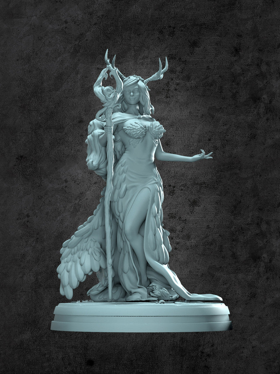 Diana the Druid Miniature for Tabletop RPGs