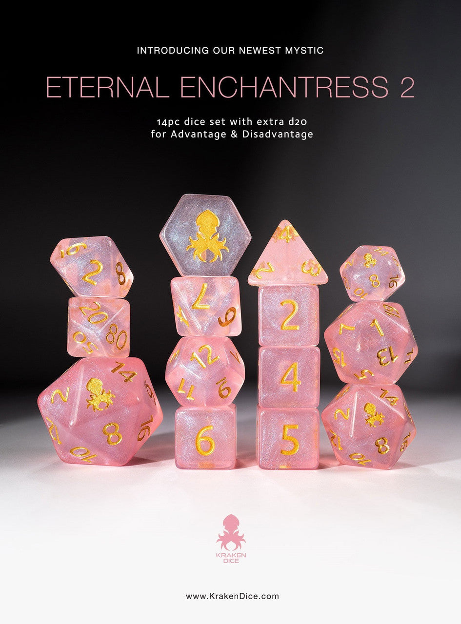 Eternal Enchantress 2 Mystics 14pc Dice Set