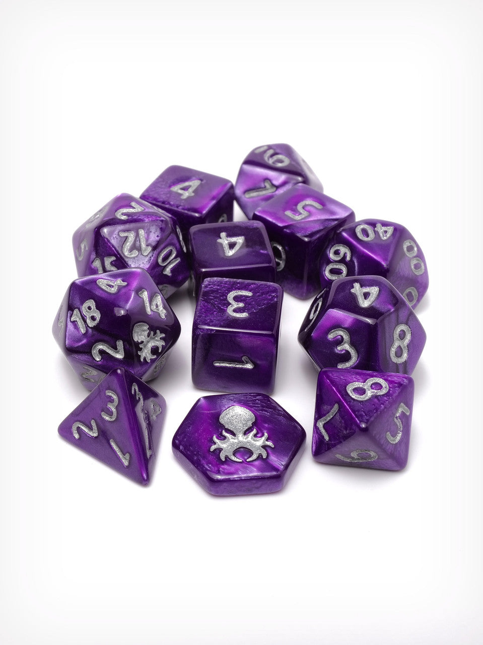 Feytfull Agate 12pc 10mm Mini RPG Dice Set