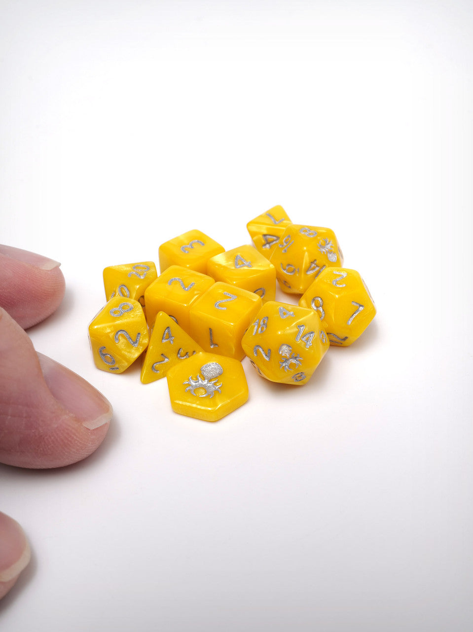 Feytfull Jasper 12pc 10mm Mini RPG Dice Set