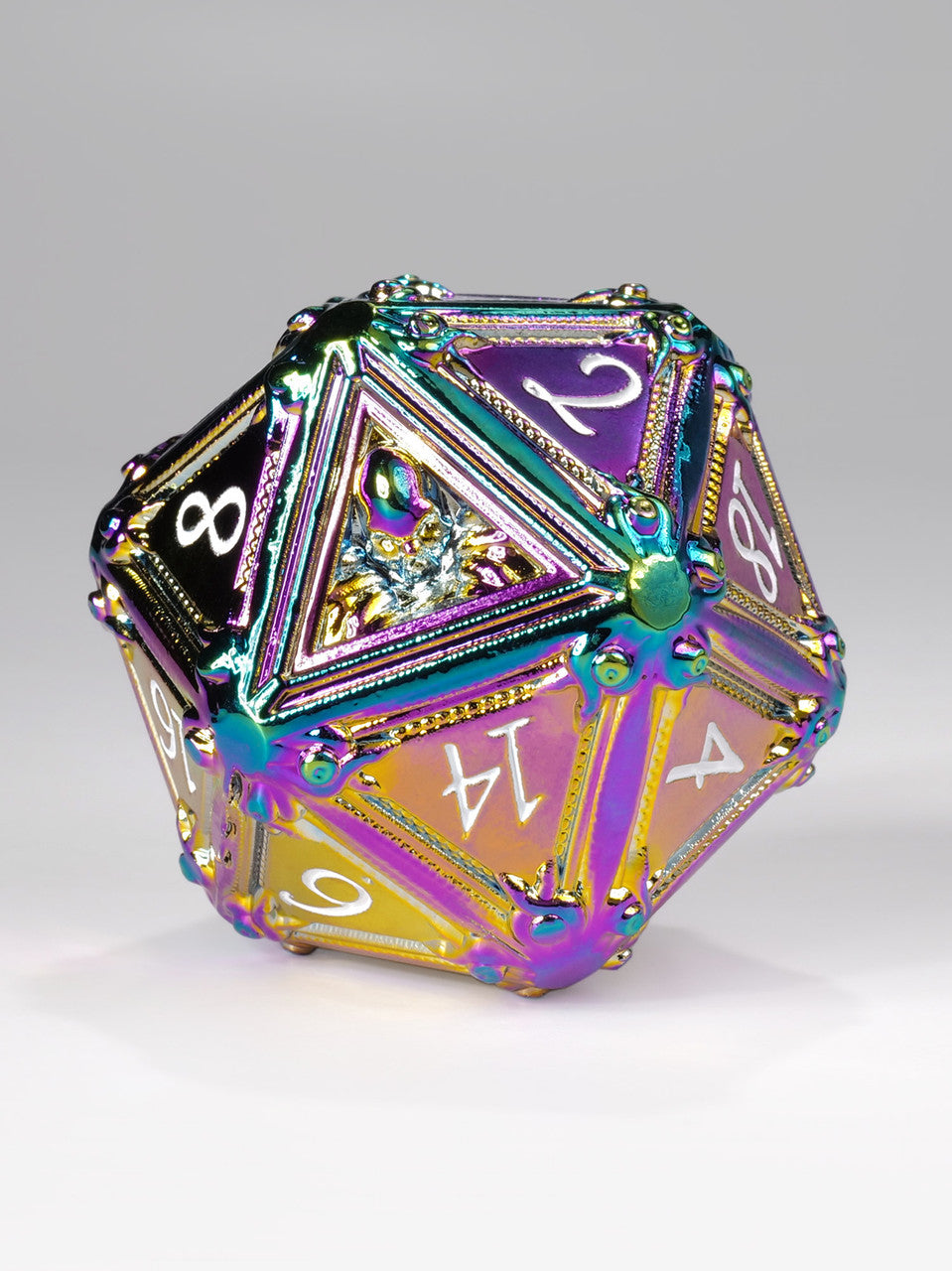 50mm Geometric Horrors: Ghostly Rainbow Eyes TTRPG  Single D20