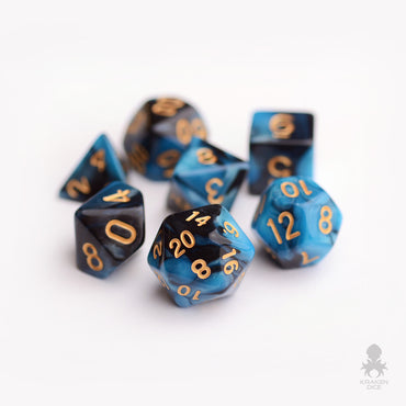 Sapphire Raven Polyhedral 7pc Dice Set